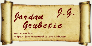 Jordan Grubetić vizit kartica